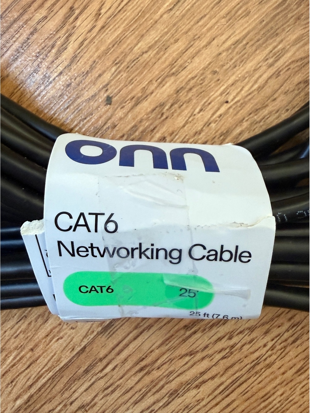 onn cat6 networking cable 25 ft